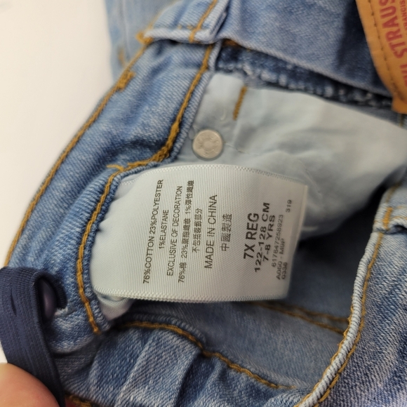 Levi's Little Girls Cutoffs Shorts Sz 7x - Picture 6 of 8